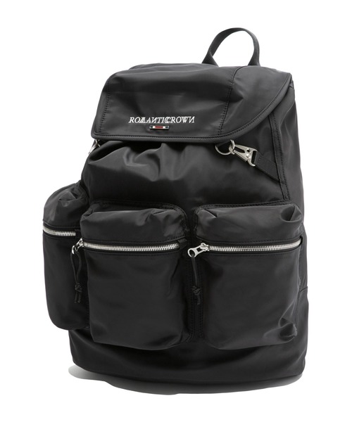 ROMANTIC CROWN（ロマンティッククラウン）の「【ROMANTIC CROWN】GLOSS MINIMAL BACKPACK / ロマンティッククラウン グロス ミニマル ナイロン バックパック（バックパック/リュック・メンズ・ブラック/カーキ・FREE）」の6枚目の写真