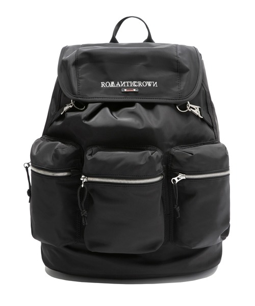 ROMANTIC CROWN（ロマンティッククラウン）の「【ROMANTIC CROWN】GLOSS MINIMAL BACKPACK / ロマンティッククラウン グロス ミニマル ナイロン バックパック（バックパック/リュック・メンズ・ブラック/カーキ・FREE）」の7枚目の写真