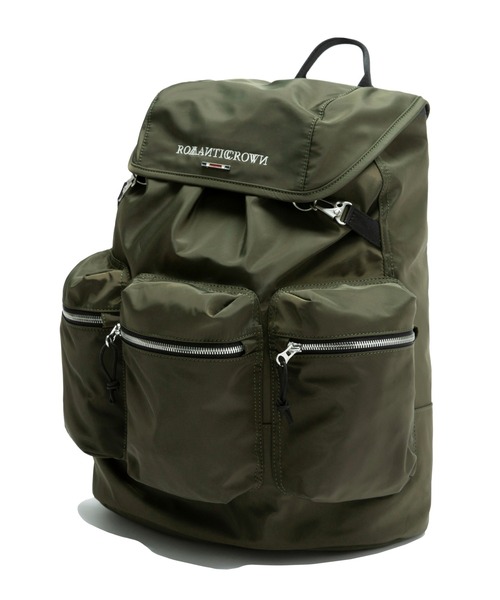 ROMANTIC CROWN（ロマンティッククラウン）の「【ROMANTIC CROWN】GLOSS MINIMAL BACKPACK / ロマンティッククラウン グロス ミニマル ナイロン バックパック（バックパック/リュック・メンズ・ブラック/カーキ・FREE）」の20枚目の写真