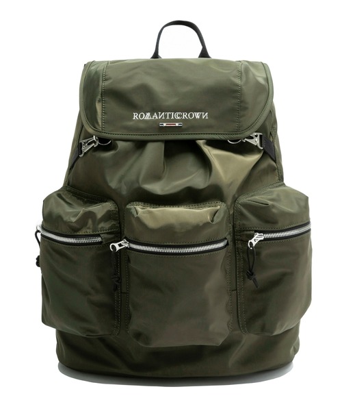 ROMANTIC CROWN（ロマンティッククラウン）の「【ROMANTIC CROWN】GLOSS MINIMAL BACKPACK / ロマンティッククラウン グロス ミニマル ナイロン バックパック（バックパック/リュック・メンズ・ブラック/カーキ・FREE）」の21枚目の写真