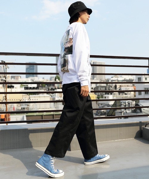 8(eight)(エイト)の「ロングワイドチノパン(チノパンツ・メンズ・ブラック/ベージュ/ダークグリーン/チャコールグレー・MEDIUM/LARGE)」の14枚目の写真
