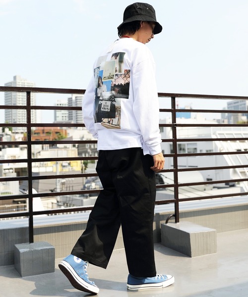 8(eight)(エイト)の「ロングワイドチノパン(チノパンツ・メンズ・ブラック/ベージュ/ダークグリーン/チャコールグレー・MEDIUM/LARGE)」の15枚目の写真