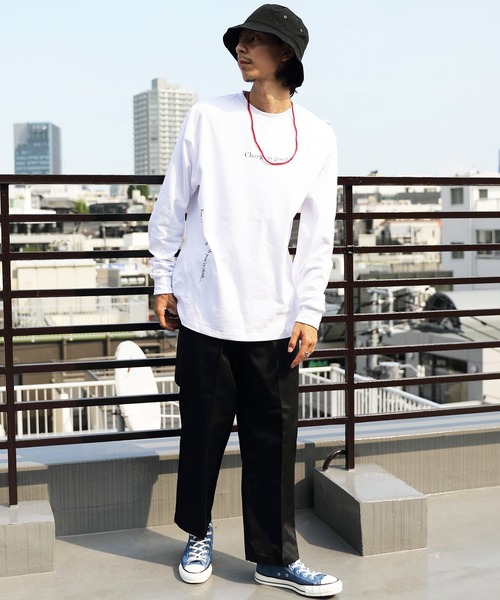 8(eight)(エイト)の「ロングワイドチノパン(チノパンツ・メンズ・ブラック/ベージュ/ダークグリーン/チャコールグレー・MEDIUM/LARGE)」の16枚目の写真