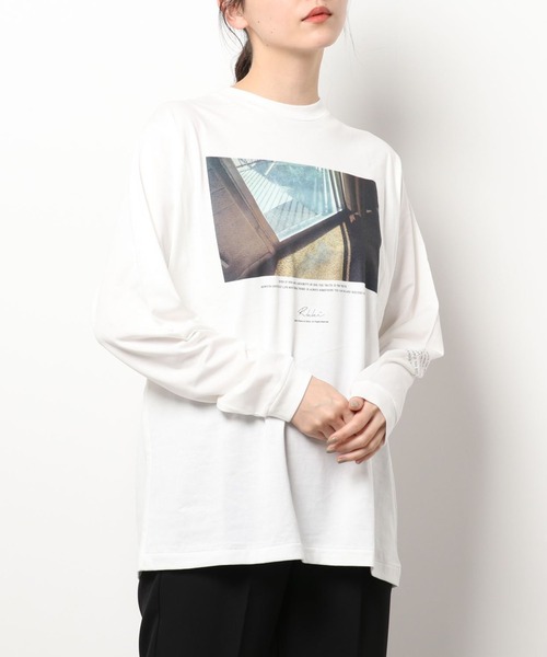 ＋81BRANCA（ハチイチブランカ）の「【+81BRANCA/ハチイチブランカ】Window photo Tシャツ（Tシャツ/カットソー・レディース・ホワイト・FREE）」の5枚目の写真