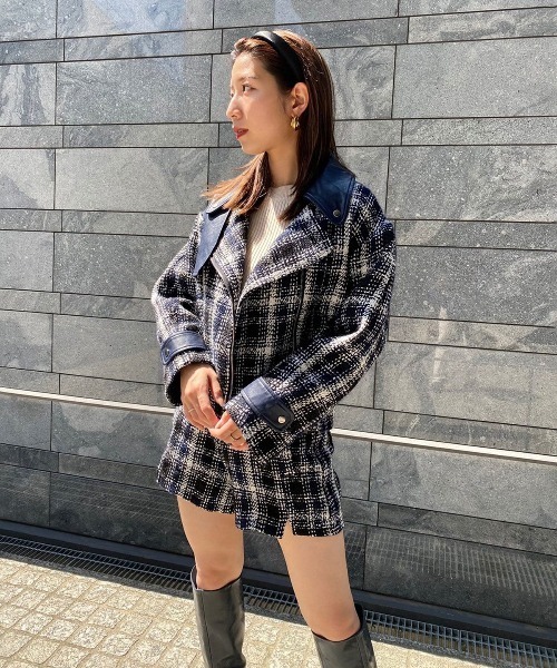 REDYAZEL（レディアゼル）の「ファンシーツイードショートパンツ（その他パンツ・レディース・ブラック/ネイビー・SMALL/MEDIUM）」の10枚目の写真