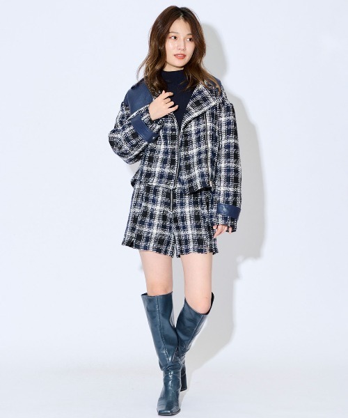 REDYAZEL（レディアゼル）の「ファンシーツイードショートパンツ（その他パンツ・レディース・ブラック/ネイビー・SMALL/MEDIUM）」の17枚目の写真