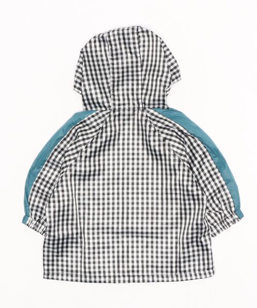 b・ROOM（ビールーム）の「チェック柄ビッグマウンテンパーカ（マウンテンパーカー・キッズ・ブラウン/ブラック/オフホワイト・90cm/100cm/110cm/120cm/130cm）」の4枚目の写真