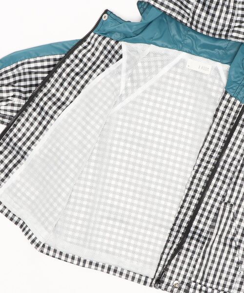 b・ROOM（ビールーム）の「チェック柄ビッグマウンテンパーカ（マウンテンパーカー・キッズ・ブラウン/ブラック/オフホワイト・90cm/100cm/110cm/120cm/130cm）」の5枚目の写真