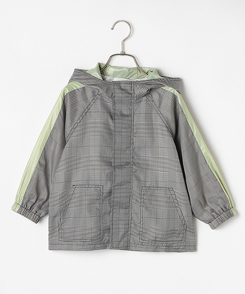 b・ROOM（ビールーム）の「チェック柄ビッグマウンテンパーカ（マウンテンパーカー・キッズ・ブラウン/ブラック/オフホワイト・90cm/100cm/110cm/120cm/130cm）」の3枚目の写真