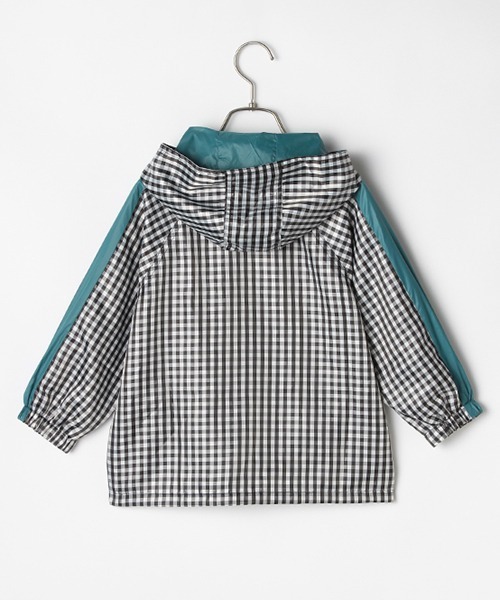 b・ROOM（ビールーム）の「チェック柄ビッグマウンテンパーカ（マウンテンパーカー・キッズ・ブラウン/ブラック/オフホワイト・90cm/100cm/110cm/120cm/130cm）」の8枚目の写真