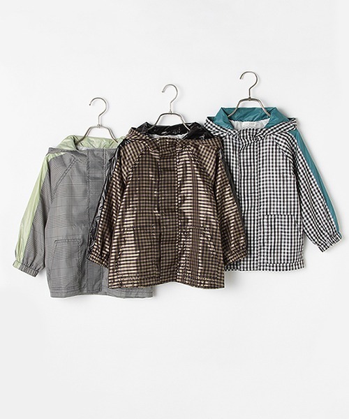 b・ROOM（ビールーム）の「チェック柄ビッグマウンテンパーカ（マウンテンパーカー・キッズ・ブラウン/ブラック/オフホワイト・90cm/100cm/110cm/120cm/130cm）」の15枚目の写真