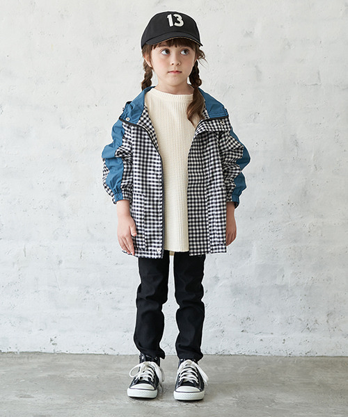 b・ROOM（ビールーム）の「チェック柄ビッグマウンテンパーカ（マウンテンパーカー・キッズ・ブラウン/ブラック/オフホワイト・90cm/100cm/110cm/120cm/130cm）」の18枚目の写真