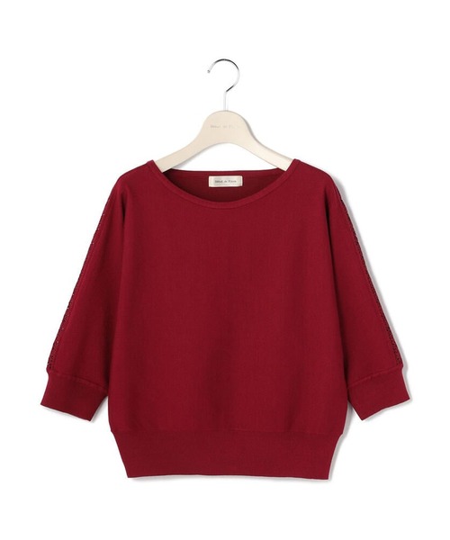 レースドルマンプルオーバー ニット セーター トップス Laisse Laisse Passe レッセパッセ のファッション