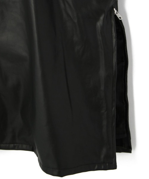 DANKE SCHON(ダンケシェーン)の「DankeSchon/ダンケシェーン/ECOLETHER CARDIGAN/エコレザーカーディガン(カーディガン/ボレロ・レディース・ブラック・FREE)」の8枚目の写真