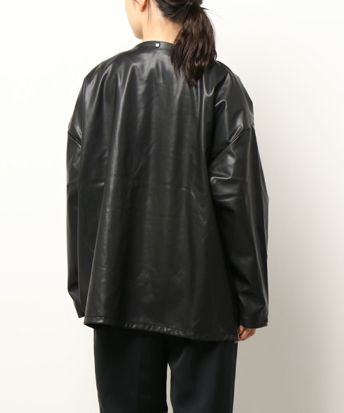 DANKE SCHON(ダンケシェーン)の「DankeSchon/ダンケシェーン/ECOLETHER CARDIGAN/エコレザーカーディガン(カーディガン/ボレロ・レディース・ブラック・FREE)」の15枚目の写真