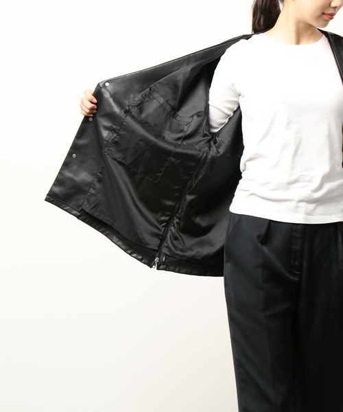 DANKE SCHON(ダンケシェーン)の「DankeSchon/ダンケシェーン/ECOLETHER CARDIGAN/エコレザーカーディガン(カーディガン/ボレロ・レディース・ブラック・FREE)」の17枚目の写真