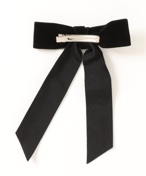 Me%（ミィパーセント）の「BIGベロアリボンテープクリップ（バレッタ/ヘアクリップ・レディース・ブラック/ダークブラウン/ラベンダー/ベージュ・FREE）」の5枚目の写真