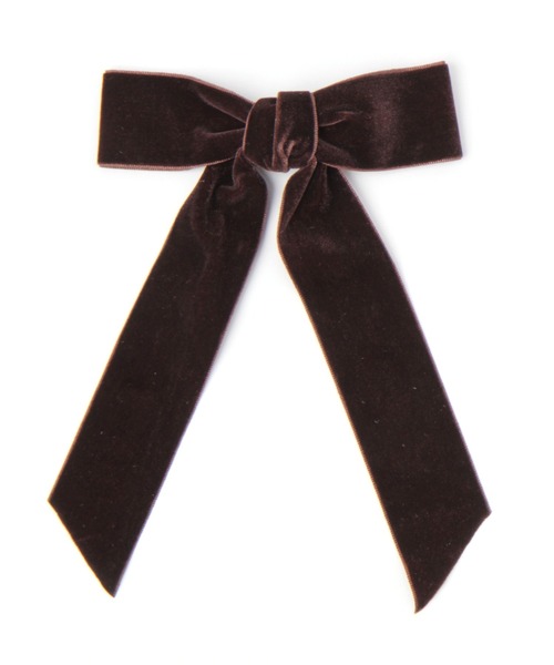 Me%（ミィパーセント）の「BIGベロアリボンテープクリップ（バレッタ/ヘアクリップ・レディース・ブラック/ダークブラウン/ラベンダー/ベージュ・FREE）」の3枚目の写真