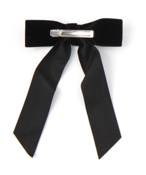 Me%（ミィパーセント）の「BIGベロアリボンテープクリップ（バレッタ/ヘアクリップ・レディース・ブラック/ダークブラウン/ラベンダー/ベージュ・FREE）」の6枚目の写真