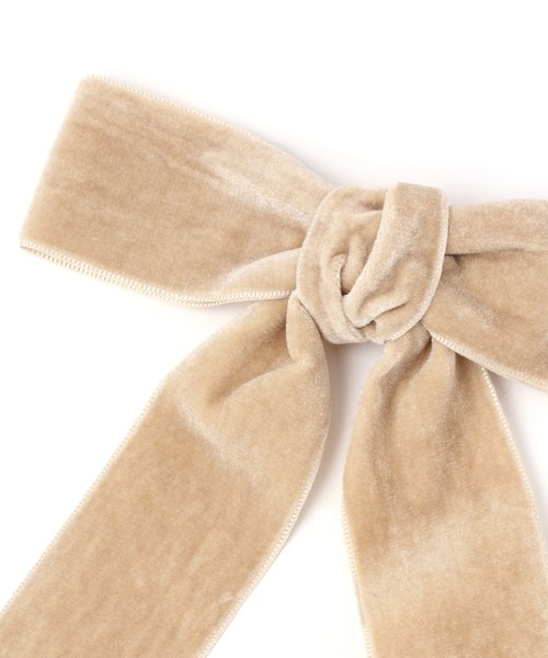 Me%（ミィパーセント）の「BIGベロアリボンテープクリップ（バレッタ/ヘアクリップ・レディース・ブラック/ダークブラウン/ラベンダー/ベージュ・FREE）」の20枚目の写真