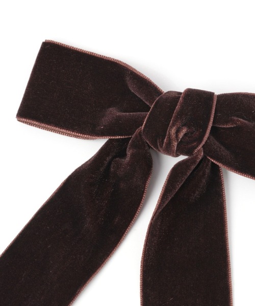 Me%（ミィパーセント）の「BIGベロアリボンテープクリップ（バレッタ/ヘアクリップ・レディース・ブラック/ダークブラウン/ラベンダー/ベージュ・FREE）」の21枚目の写真