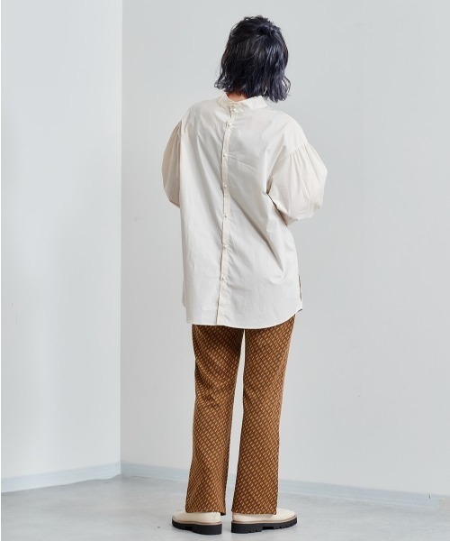 cepo（セポ）の「レトロジャガード柄 ニットフレアーパンツ（その他パンツ・レディース・ブラック/ブラウン・M）」の8枚目の写真