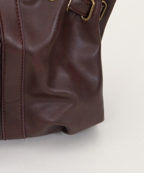 axes femme(アクシーズファム)の「サイドベルトポケットトート(トートバッグ・レディース・ブラウン/ベージュ/ブラック・MEDIUM)」の9枚目の写真