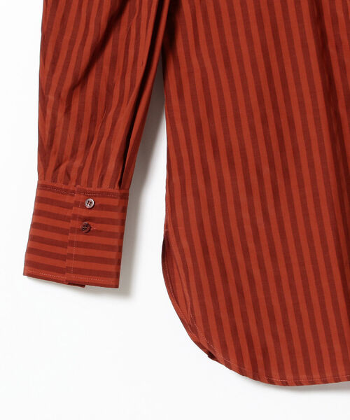 Ray BEAMS（レイビームス）の「Ray BEAMS / カラー ストライプ バンドカラー シャツ（シャツ/ブラウス・レディース・オレンジ/ロイヤルブルー・ONE SIZE）」の7枚目の写真