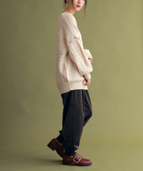 osharewalker（オシャレウォーカー）の「【廃盤】『ベロアジョガーパンツ』（その他パンツ・レディース・ピンク/スミクロ/カーキ/グレイッシュブルー・2/1）」の12枚目の写真