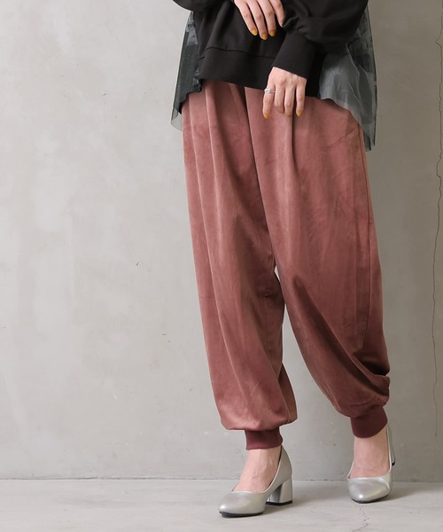 osharewalker（オシャレウォーカー）の「【廃盤】『ベロアジョガーパンツ』（その他パンツ・レディース・ピンク/スミクロ/カーキ/グレイッシュブルー・2/1）」の14枚目の写真