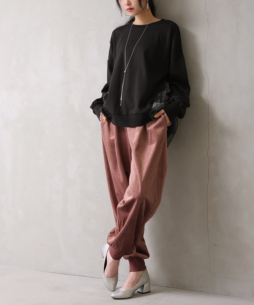 osharewalker（オシャレウォーカー）の「【廃盤】『ベロアジョガーパンツ』（その他パンツ・レディース・ピンク/スミクロ/カーキ/グレイッシュブルー・2/1）」の17枚目の写真