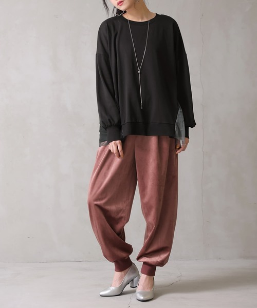 osharewalker（オシャレウォーカー）の「【廃盤】『ベロアジョガーパンツ』（その他パンツ・レディース・ピンク/スミクロ/カーキ/グレイッシュブルー・2/1）」の18枚目の写真