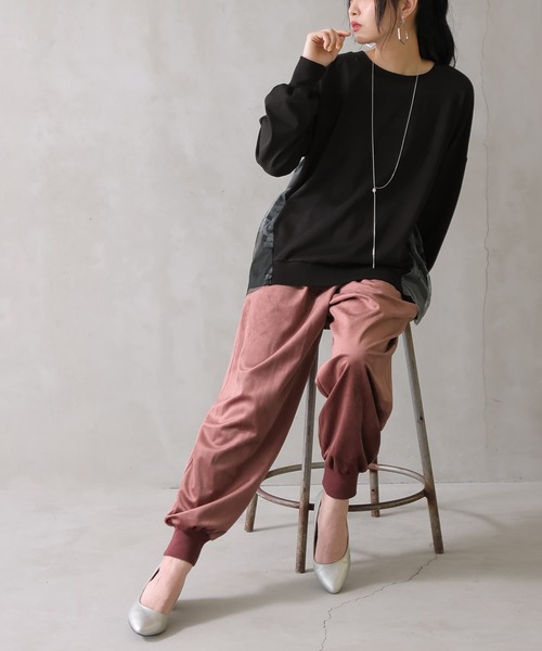 osharewalker（オシャレウォーカー）の「【廃盤】『ベロアジョガーパンツ』（その他パンツ・レディース・ピンク/スミクロ/カーキ/グレイッシュブルー・2/1）」の19枚目の写真