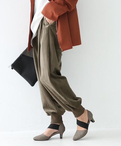 osharewalker（オシャレウォーカー）の「【廃盤】『ベロアジョガーパンツ』（その他パンツ・レディース・ピンク/スミクロ/カーキ/グレイッシュブルー・2/1）」の5枚目の写真