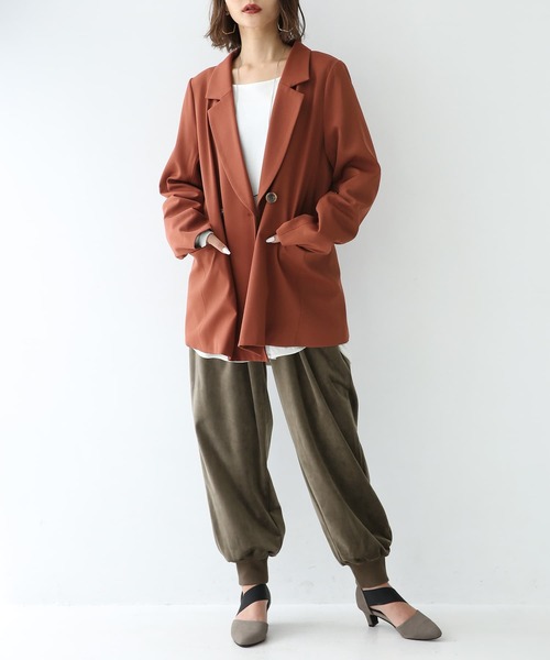 osharewalker（オシャレウォーカー）の「【廃盤】『ベロアジョガーパンツ』（その他パンツ・レディース・ピンク/スミクロ/カーキ/グレイッシュブルー・2/1）」の7枚目の写真