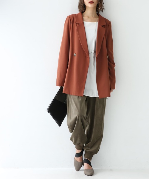 osharewalker（オシャレウォーカー）の「【廃盤】『ベロアジョガーパンツ』（その他パンツ・レディース・ピンク/スミクロ/カーキ/グレイッシュブルー・2/1）」の8枚目の写真