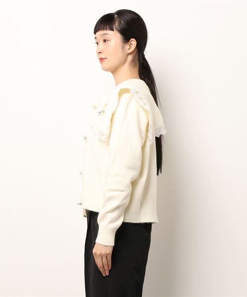 Clice de Paris（クリシェドゥパリス）の「K/メルヘンカーデ（カーディガン/ボレロ・レディース・ネイビー/アイボリー・ONESIZE）」の14枚目の写真