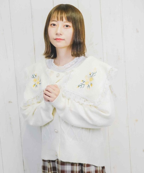 Clice de Paris（クリシェドゥパリス）の「K/メルヘンカーデ（カーディガン/ボレロ・レディース・ネイビー/アイボリー・ONESIZE）」の8枚目の写真