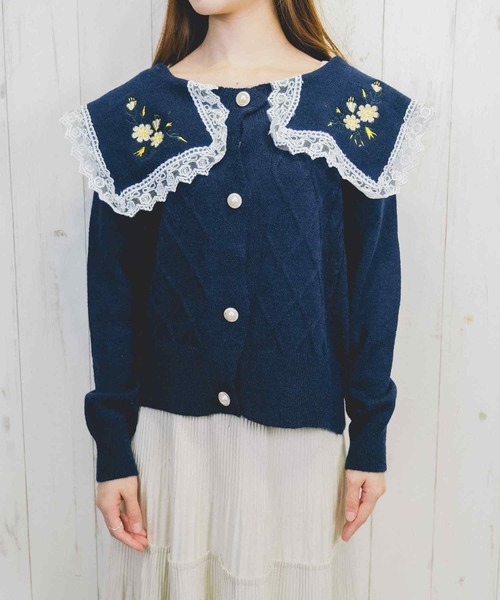 Clice de Paris（クリシェドゥパリス）の「K/メルヘンカーデ（カーディガン/ボレロ・レディース・ネイビー/アイボリー・ONESIZE）」の19枚目の写真