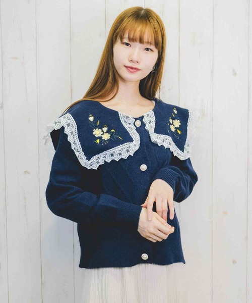 Clice de Paris（クリシェドゥパリス）の「K/メルヘンカーデ（カーディガン/ボレロ・レディース・ネイビー/アイボリー・ONESIZE）」の22枚目の写真