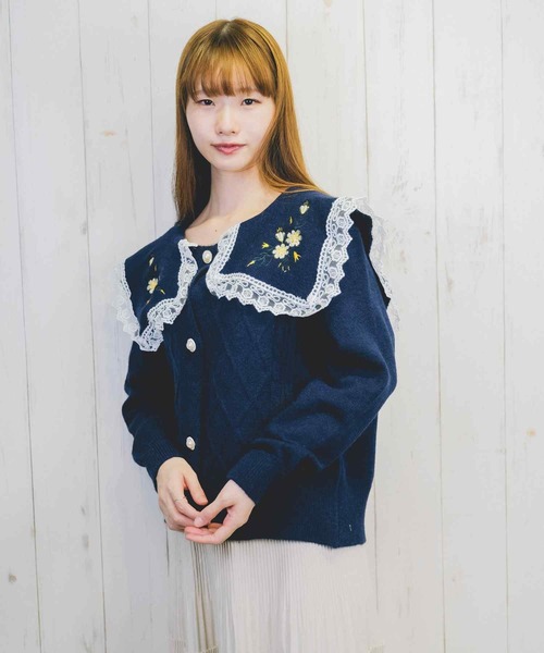 Clice de Paris（クリシェドゥパリス）の「K/メルヘンカーデ（カーディガン/ボレロ・レディース・ネイビー/アイボリー・ONESIZE）」の12枚目の写真