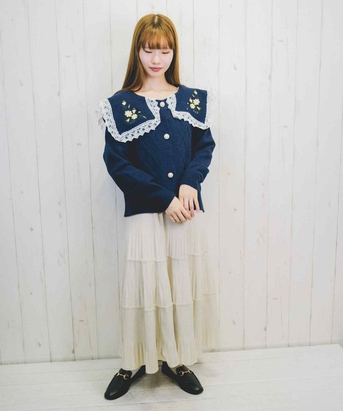 Clice de Paris（クリシェドゥパリス）の「K/メルヘンカーデ（カーディガン/ボレロ・レディース・ネイビー/アイボリー・ONESIZE）」の5枚目の写真