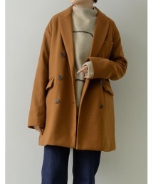 カットメルトンダブルミドルコート