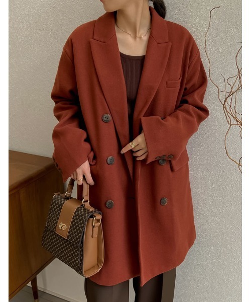 カットメルトンダブルミドルコート チェスターコート Re Edit リエディ のチェスターコート カットメルトンダブルミドルコート を購入できます Re Edit Re チェスターコート Edit リエディ のファッション ランキング1位新作人気モデル