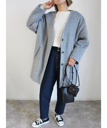 MLI'A | ノーカラーオーバーサイズコート(その他アウター)