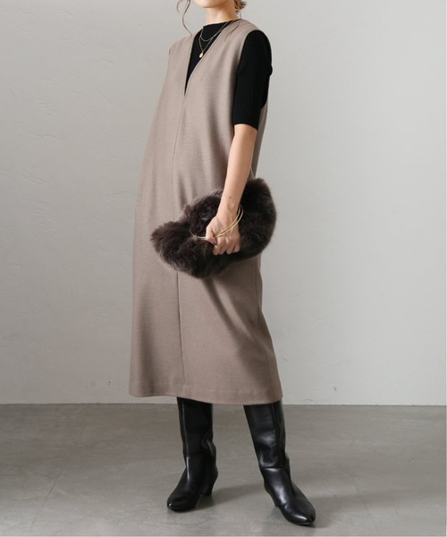 ATON ウール ワンピース ジャンパースカート 洗える】ジャンパースカート（マキシ・ロングワンピース） | ANCHOR