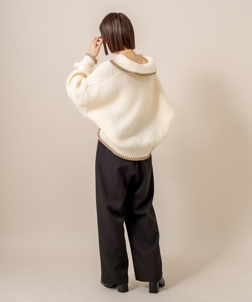 mystic（ミスティック）の「[mline] WEB限定 ラップタックパンツ（その他パンツ・レディース・ブラック/ベージュ・1/2）」の15枚目の写真