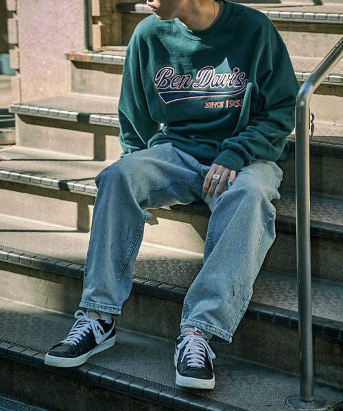 BEN DAVIS（ベンデイビス）の「BEN DAVIS/ベンデイビス STADIUM LOGO CREW SWEAT スタジアムロゴスウェット（スウェット・レディース・アッシュグレー/ダークグリーン/ネイビー/ブルー/グリーン・SMALL/MEDIUM/LARGE/X-LARGE）」の15枚目の写真