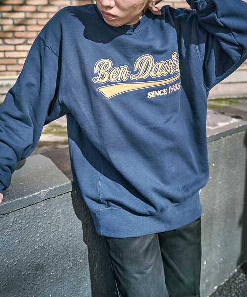 BEN DAVIS（ベンデイビス）の「BEN DAVIS/ベンデイビス STADIUM LOGO CREW SWEAT スタジアムロゴスウェット（スウェット・レディース・アッシュグレー/ダークグリーン/ネイビー/ブルー/グリーン・SMALL/MEDIUM/LARGE/X-LARGE）」の14枚目の写真