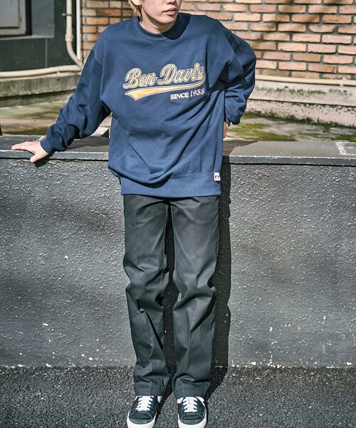 BEN DAVIS（ベンデイビス）の「BEN DAVIS/ベンデイビス STADIUM LOGO CREW SWEAT スタジアムロゴスウェット（スウェット・レディース・アッシュグレー/ダークグリーン/ネイビー/ブルー/グリーン・SMALL/MEDIUM/LARGE/X-LARGE）」の22枚目の写真
